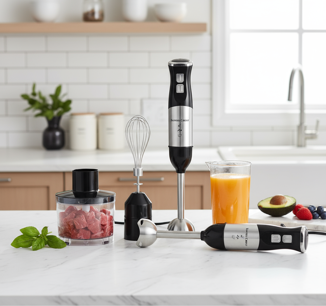 Slivers Criest Hand Blender in Modern Kitchen Setting
